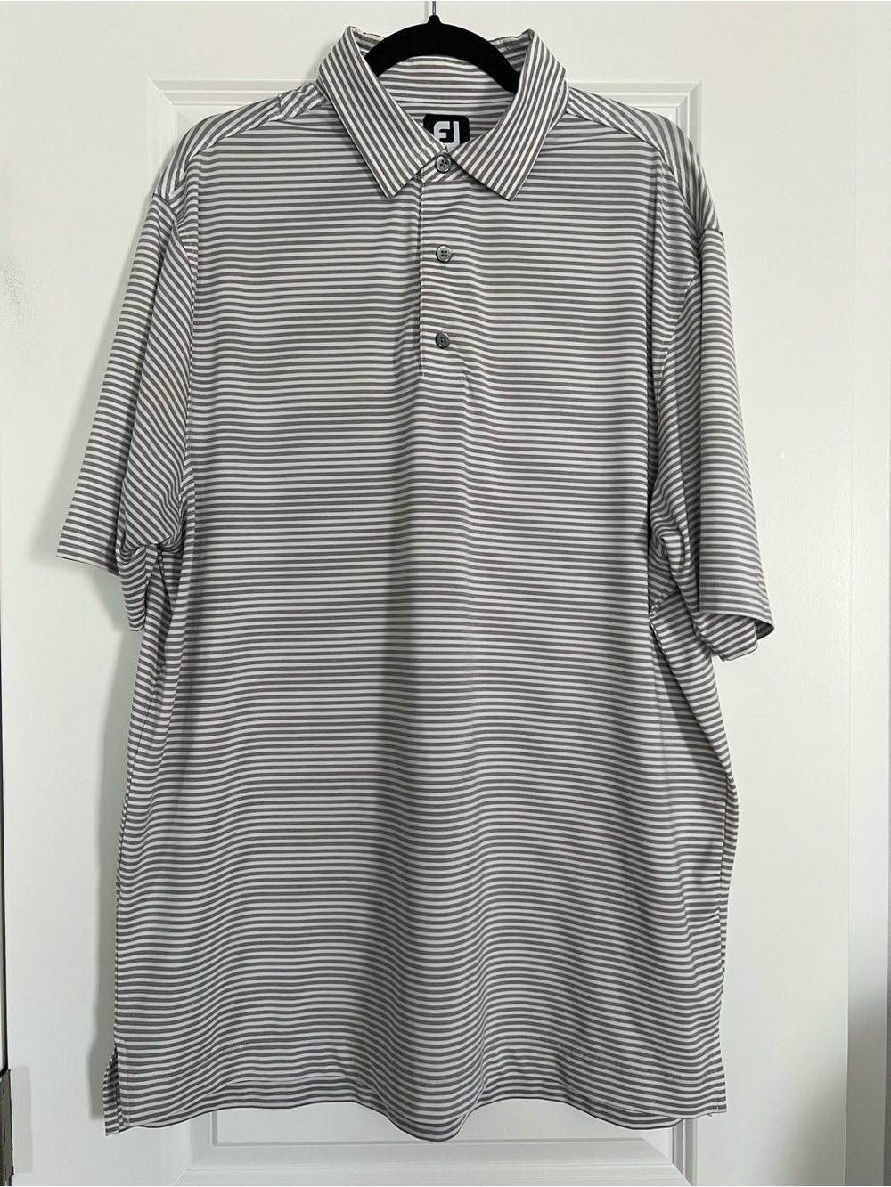 FootJoy Striped Golf Polo Men’s Large Performance Athletic Shirt